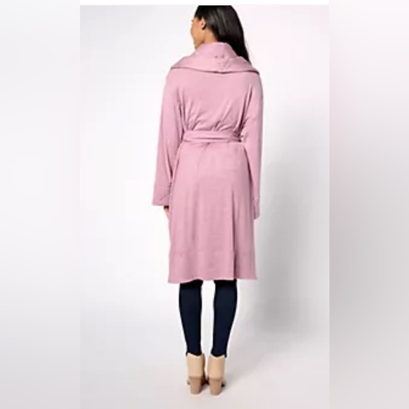 NWT Attitudes by Renee Cardigan Medium Large French Terry Belted Wrap - Picture 3 of 7